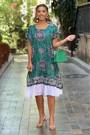 لباس سبز زنانه بافتنی Nevin Kaya Moda - کد 929226793