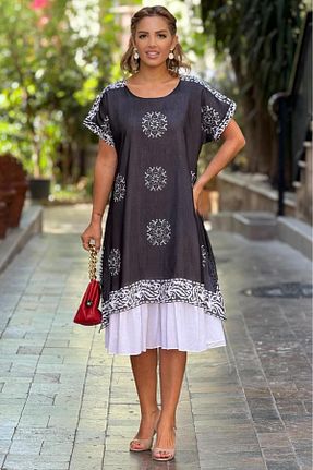لباس طوسی زنانه بافتنی Nevin Kaya Moda - کد 929226724