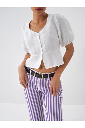 بلوز سفید زنانه ساده Xint - کد 814366531