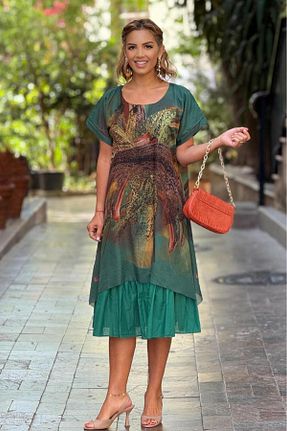 لباس سبز زنانه بافتنی Nevin Kaya Moda - کد 929227299