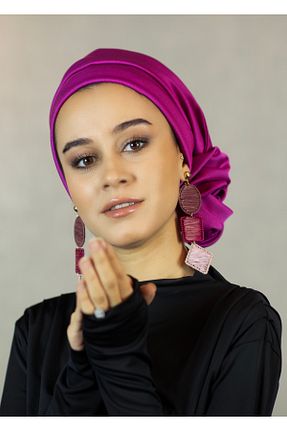 روسری صورتی کرپ Bitter Colors - کد 466106437