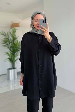 پیراهن حجاب مشکی زنانه اورسایز Ka Hijab - کد 314130322