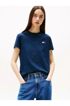 تیشرت آبی زنانه رگولار Tommy Jeans - کد 905277535
