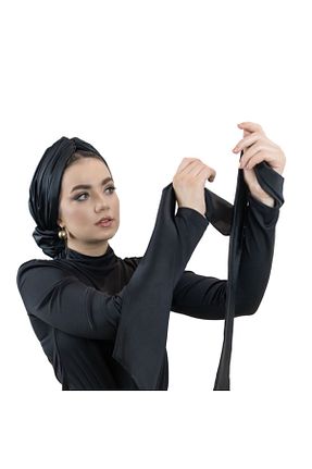 کلاه شنای حجاب مشکی زنانه Bitter Colors - کد 458841269