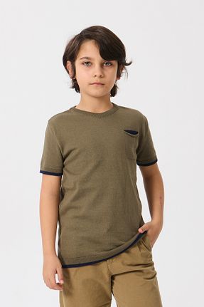 تیشرت خاکی بچه گانه اسلیم فیت Nisrakids - کد 929340667
