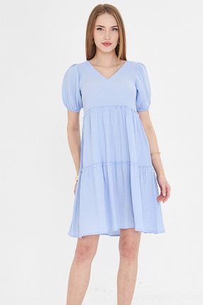 لباس آبی زنانه بافتنی armonika - کد 929252526