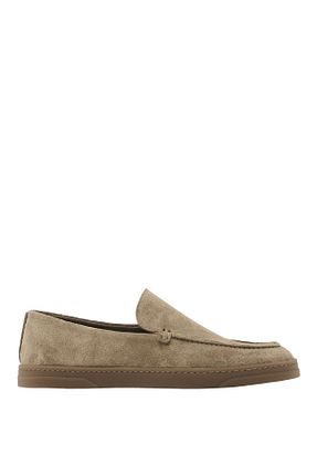 کفش لوفر بژ مردانه پاشنه کوتاه (1 - 4 سانتی متر) Massimo Dutti - کد 929239910
