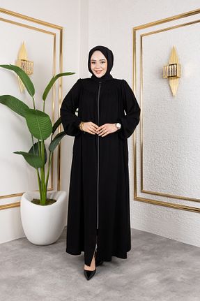 کلاه و ابایا مشکی زنانه بافتنی Nevayla Moda - کد 929244778