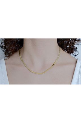 گردنبند استیل ( فولاد ) زرد زنانه استیل (فولاد) Bal Küpü Jewelry - کد 929246339