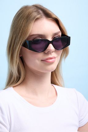عینک آفتابی مشکی زنانه UV400 Eyesofia - کد 379023041