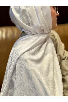 شال سفید زنانه پنبه ای Twentytwo scarf - کد 929096203