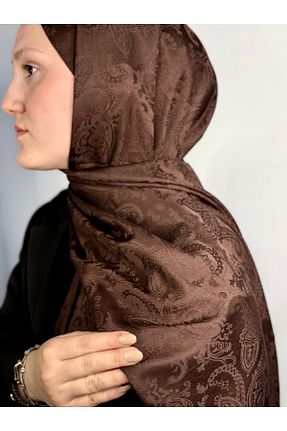 شال قهوه ای زنانه پنبه ای Twentytwo scarf - کد 929210549
