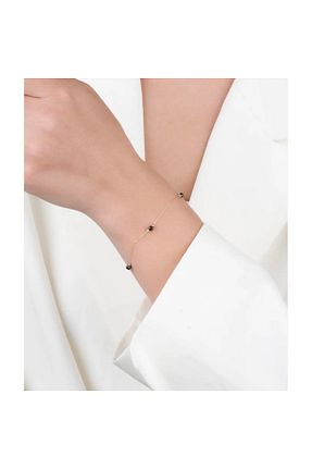 دستبند طلا طلائی زنانه 14 عیار hakan mücevherat - کد 830440506