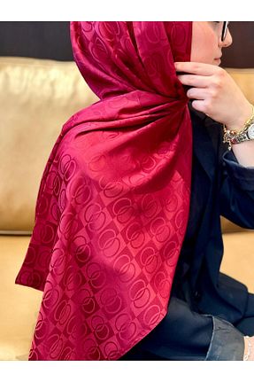 شال زرشکی زنانه پنبه ای Twentytwo scarf - کد 929096063