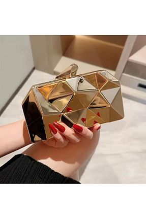 کیف مجلسی زرد زنانه فلزی larosee - کد 929261244