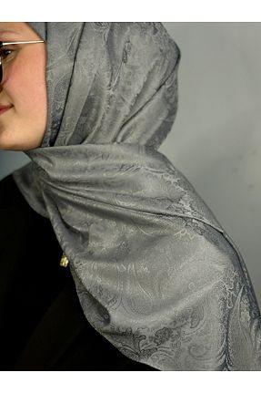 شال طوسی زنانه پنبه ای Twentytwo scarf - کد 929210592