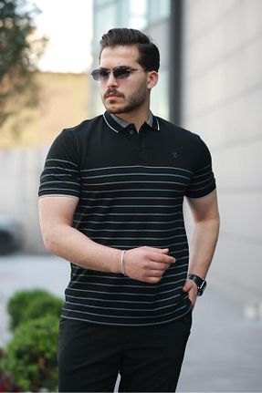 پولوشرت مشکی مردانه پنبه ای Miron - کد 929263046