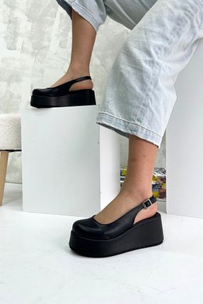 کفش پاشنه بلند پر مشکی زنانه پاشنه متوسط (5-9 سانتی متر) inizio - کد 929486457