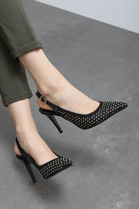 کفش استایلیتو مشکی پاشنه نازک wolk shoes - کد 929525888