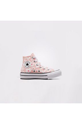 کفش اسنیکر صورتی بچه گانه بند دار Converse - کد 865339703