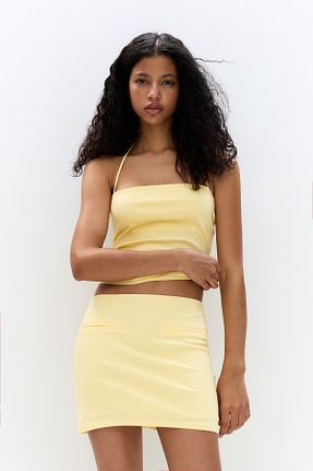 دامن زرد زنانه Pull & Bear - کد 929302131