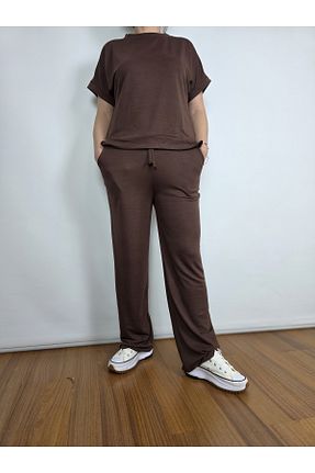 ست گرمکن قهوه ای زنانه پاچه لوله تفنگی shop - کد 929299257