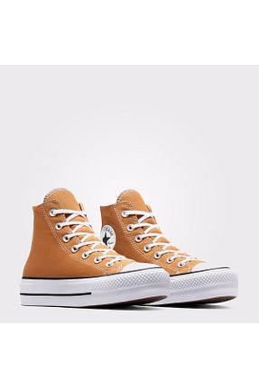 کفش اسنیکر نارنجی زنانه بند دار Converse - کد 861705497