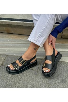 صندل مشکی زنانه پاشنه پر OCHRE - کد 929300326