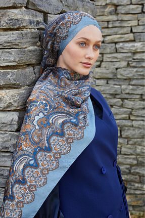شال آبی زنانه LuvenSara - کد 928628616