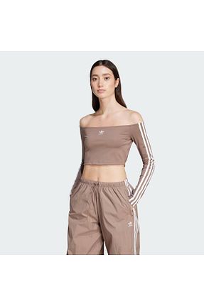 تیشرت اسپرت قهوه ای زنانه رگولار adidas - کد 929300023