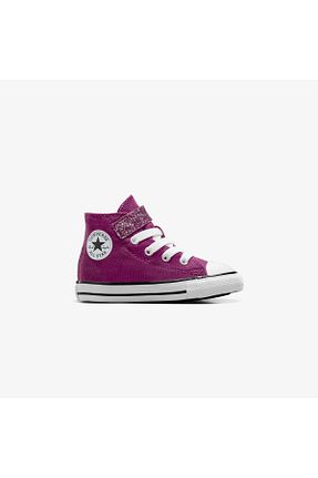 کفش اسنیکر بنفش بچه گانه بند دار Converse - کد 920045643
