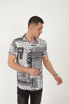 پیراهن طوسی مردانه رگولار MFZ Giyim - کد 929300376