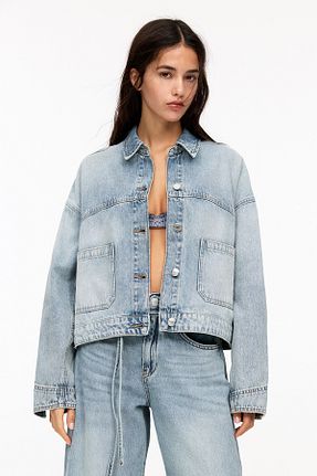 پیراهن آبی زنانه Boxy Pull & Bear - کد 929299378