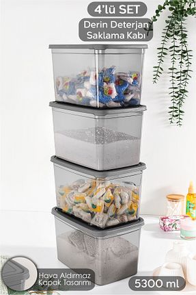 جعبه نگداری طوسی پلاستیک Meleni Home - کد 929332682