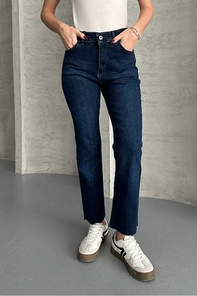 شلوار جین سرمه ای زنانه پاچه لوله تفنگی macharel jeans - کد 897140628
