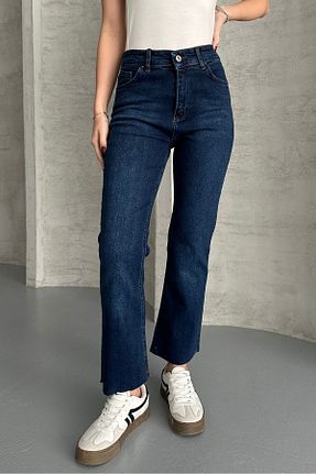 شلوار جین سرمه ای زنانه پاچه لوله تفنگی macharel jeans - کد 897140628
