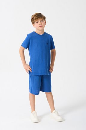 ست بالاتنه و پائین تنه آبی بچه گانه تریکو Nisrakids - کد 929564184