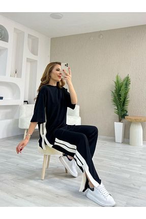 ست کرمکن اسپرت مشکی زنانه مخلوط پلی استر sportiness - کد 929572831