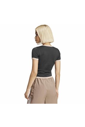 تیشرت مشکی زنانه یقه دوچرخه adidas - کد 900956077