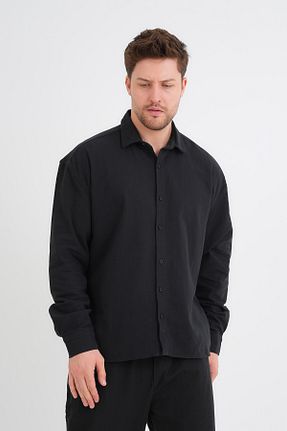 پیراهن مشکی مردانه اورسایز Redline - کد 929351686