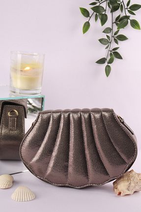 کیف پورتفوی و کلاچ طلائی زنانه چرم مصنوعی weem bag - کد 929349686