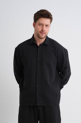پیراهن مشکی مردانه اورسایز Redline - کد 929351686