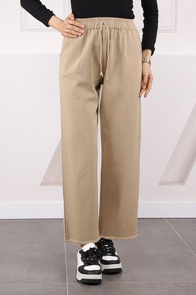شلوار حجاب قهوه ای زنانه پنبه پلی استر İmajButik - کد 929346673