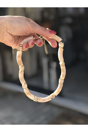 گردنبند جواهر بژ زنانه استخوانی Gözde Tasarım Butik - کد 929346306