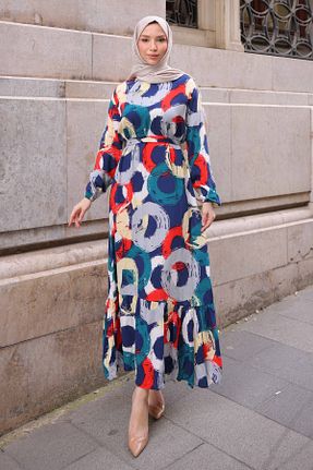 لباس حجاب سرمه ای زنانه رگولار İmajButik - کد 929346681