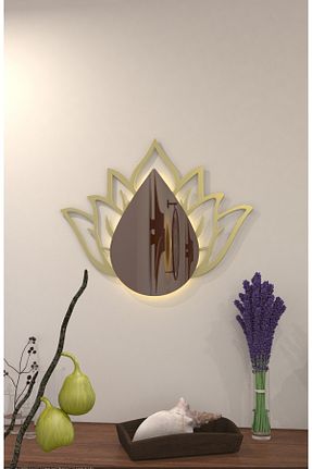 آینه طلائی فلزی Wallover Design - کد 846208150