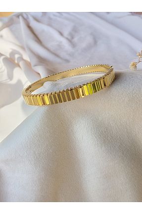 دستبند استیل (فولاد) زرد زنانه استیل (فولاد) shop - کد 929581227