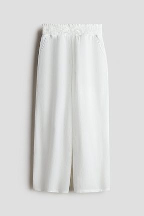 شلوار سفید زنانه فاق نرمال H&M - کد 929580212