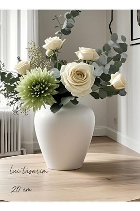 گلدان سفید سرامیک Lui Tasarım - کد 860362055