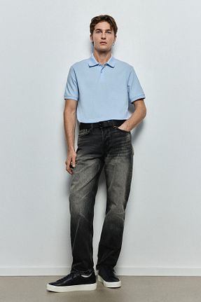 پولوشرت آبی مردانه رگولار H&M - کد 929354506
